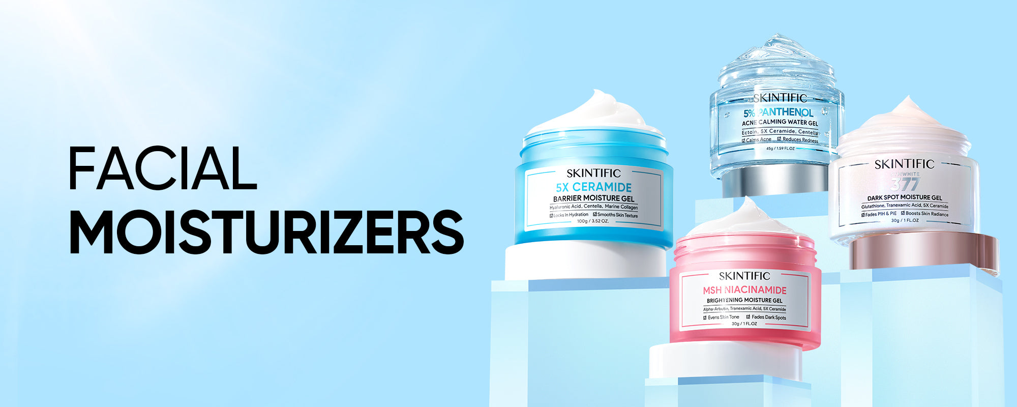 SKINTIFIC Moisturizers for Barrier Repair and Hydration