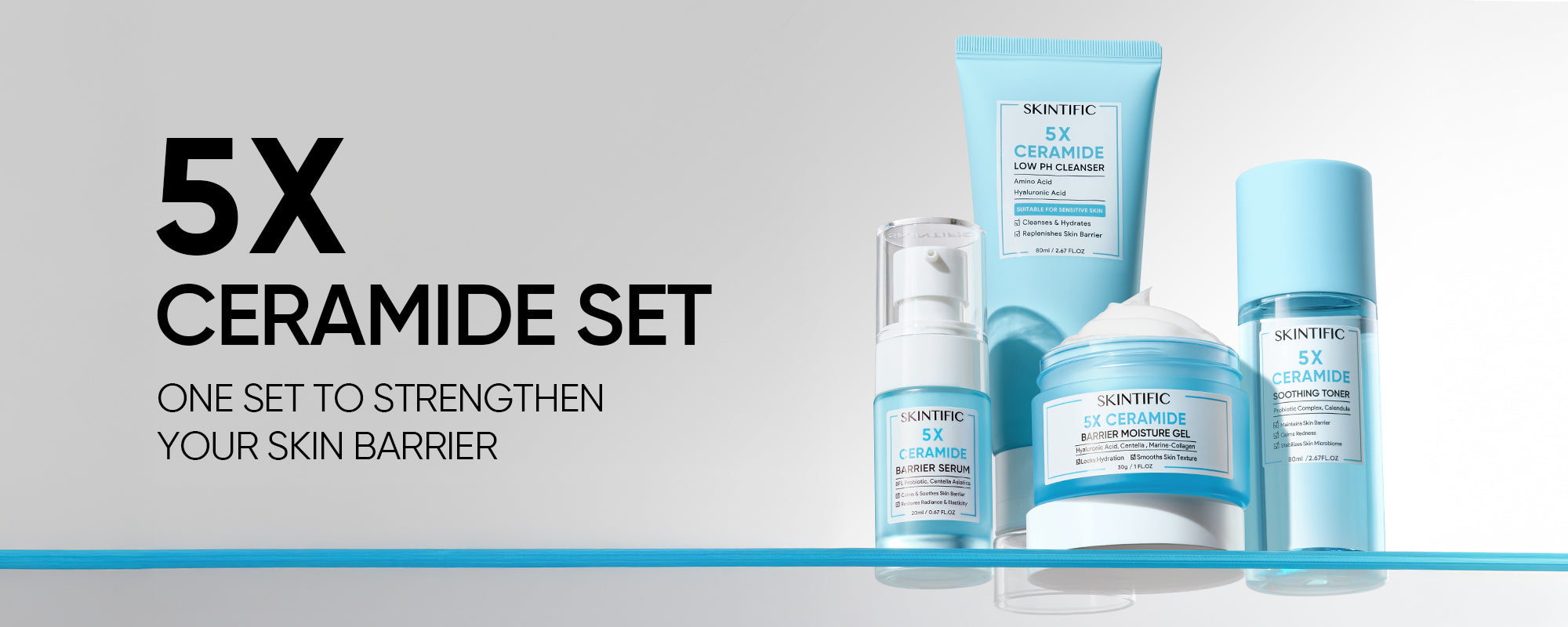 SKINTIFIC 5X Ceramide Barrier Repair | Moisturizers, Serums & Cleanser