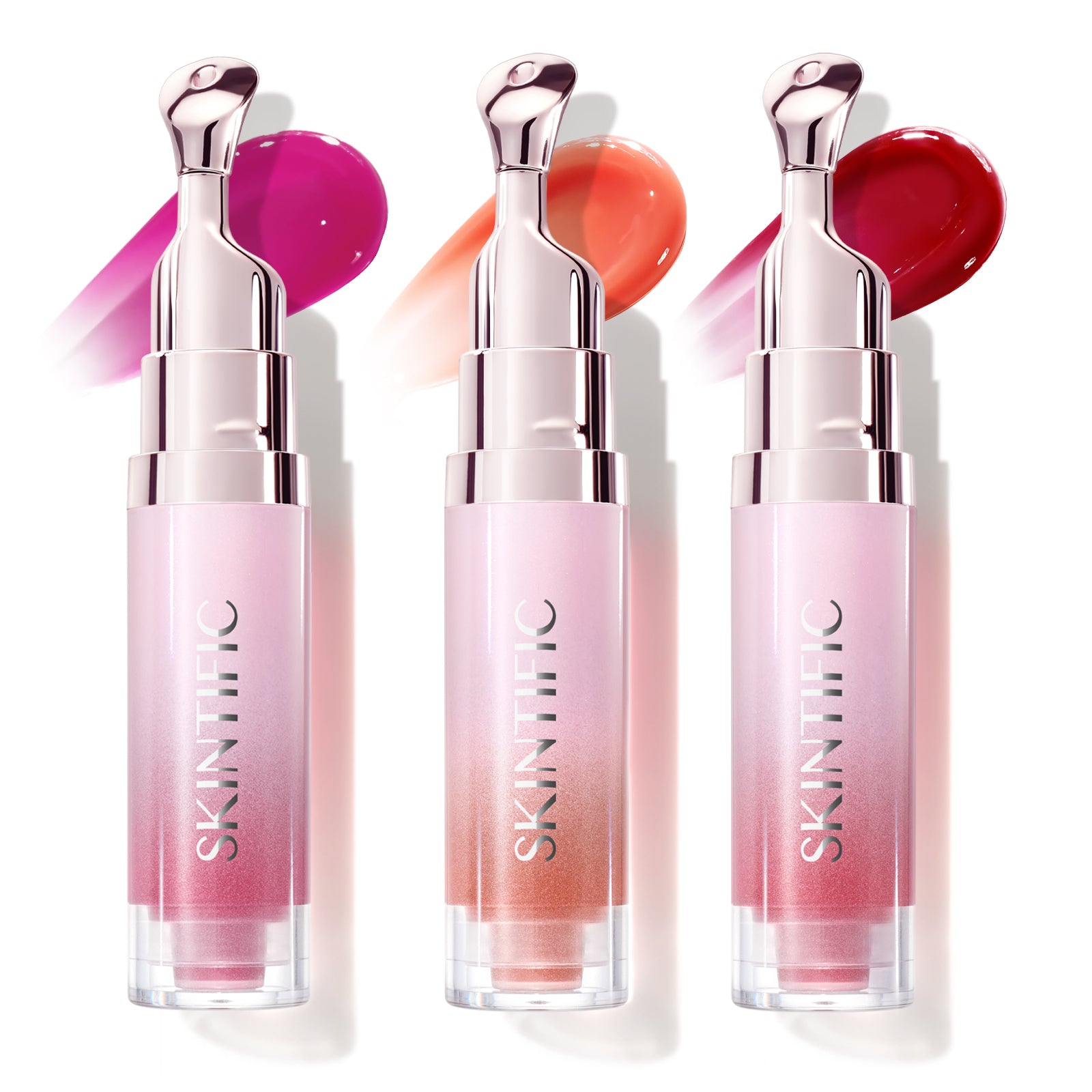 Peptide Lip Serum Set 3pcs Brightening Hydrating Lip Care for Dry Lips