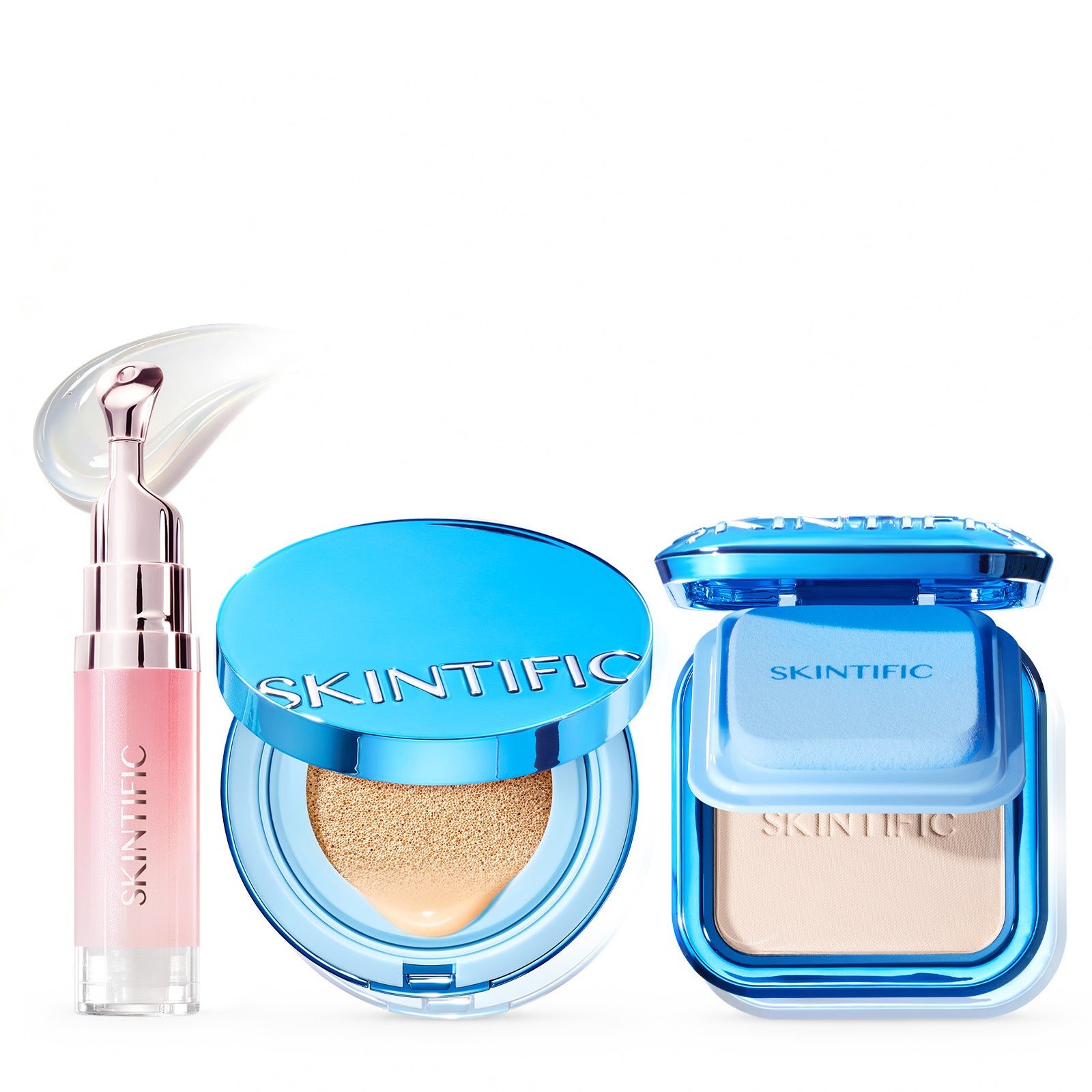 Powder Foundation, Cushion Foundation & Peptide Lip Serum Set