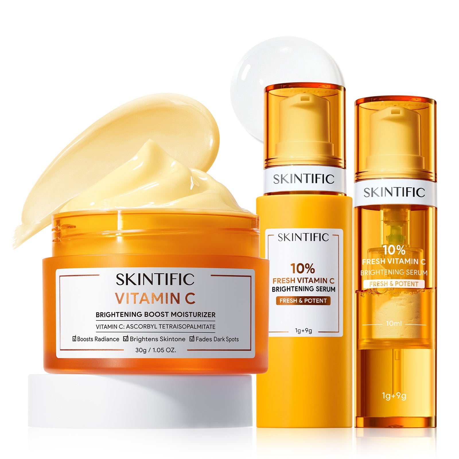 Vitamin C Brightening Serum & Moisturizer Set For Uneven Tone