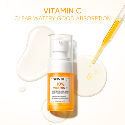 Vitamin C Serum & Moisturizer Set for Dark Spots and Uneven Tone