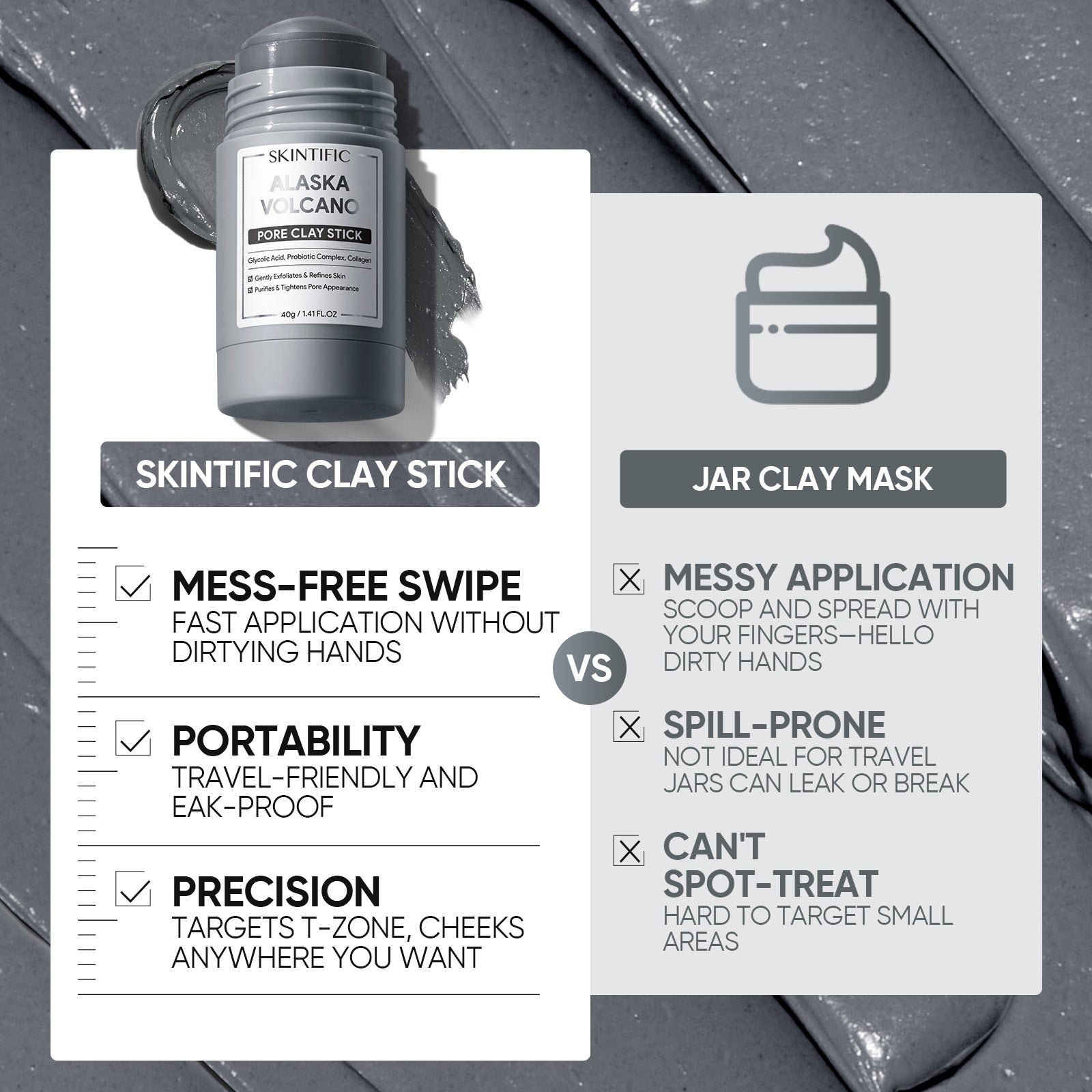 Alaska Volcano Pore Clay Stick