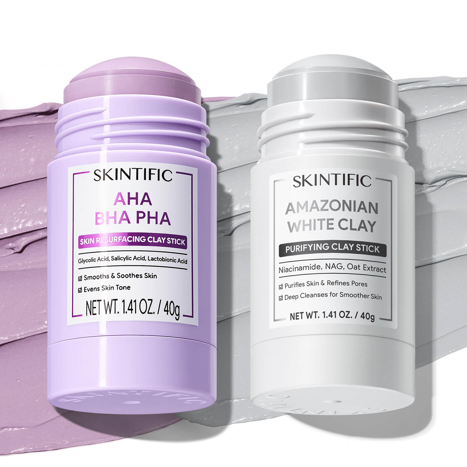 Clay Stick Duo Set for Pores, Oil, Texture & Glow