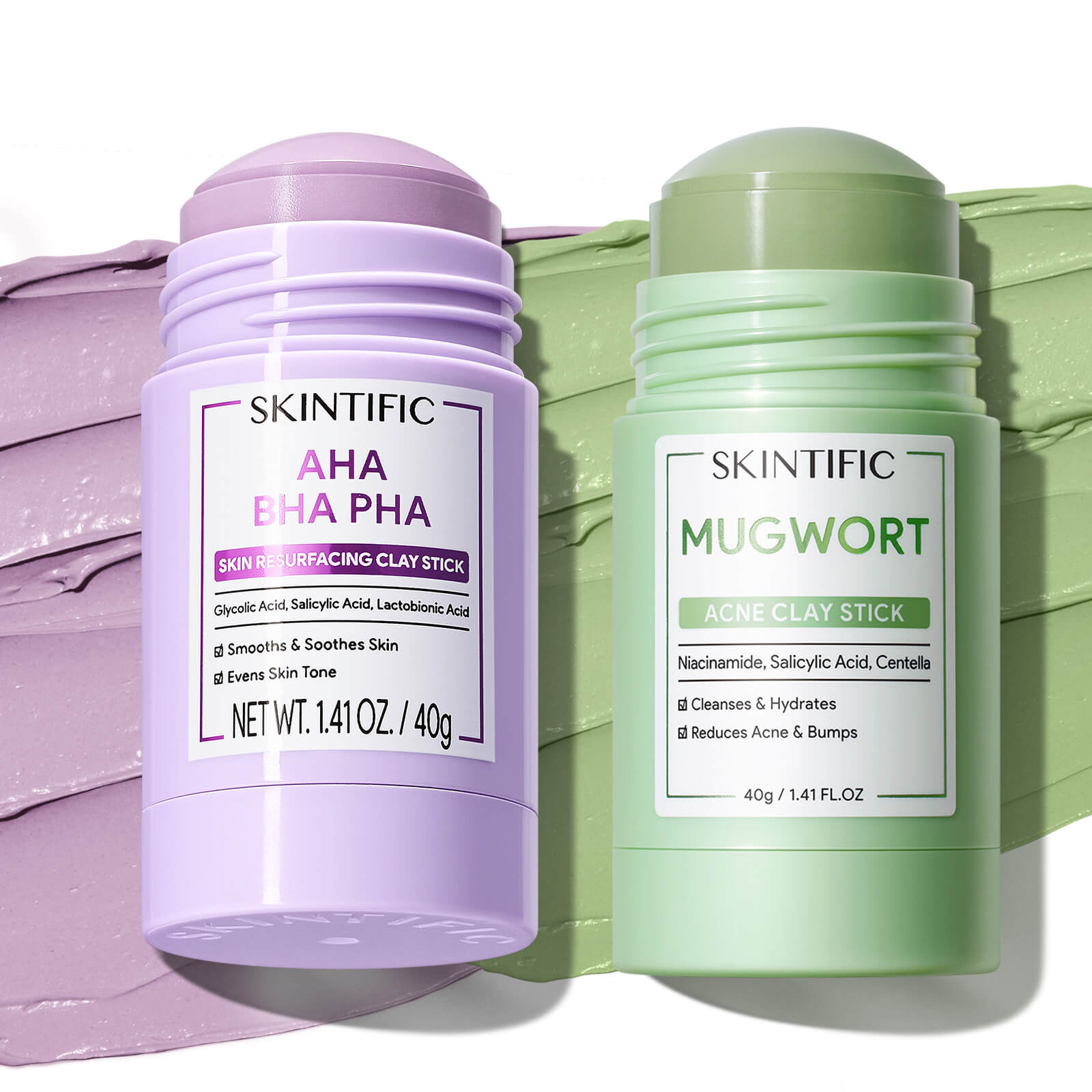 Clay Stick Duo Set for Pores, Oil, Texture & Glow