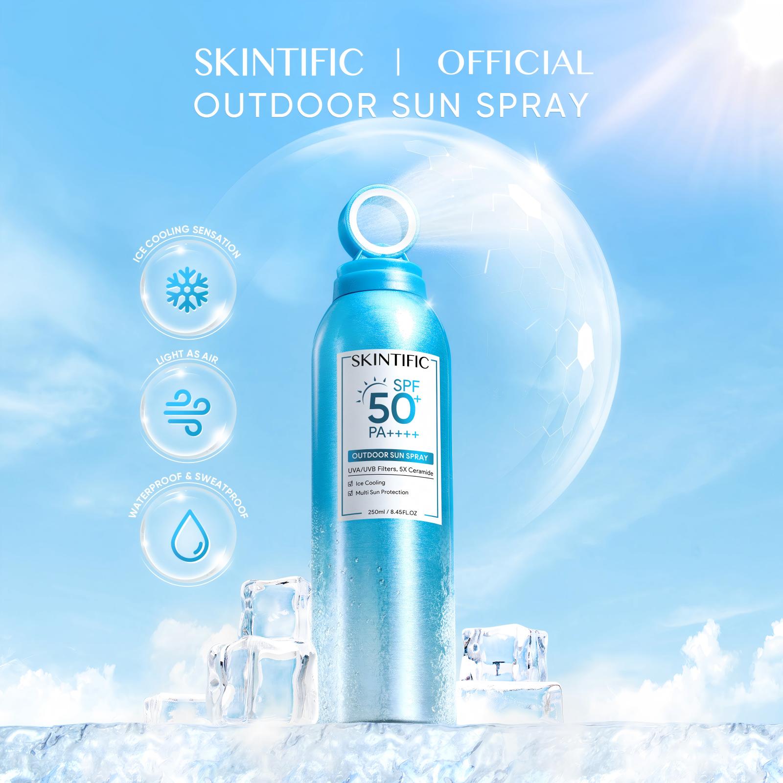 Outdoor Sun Spray SPF 50+ PA++++ Cooling Sunscreen for Face & Body