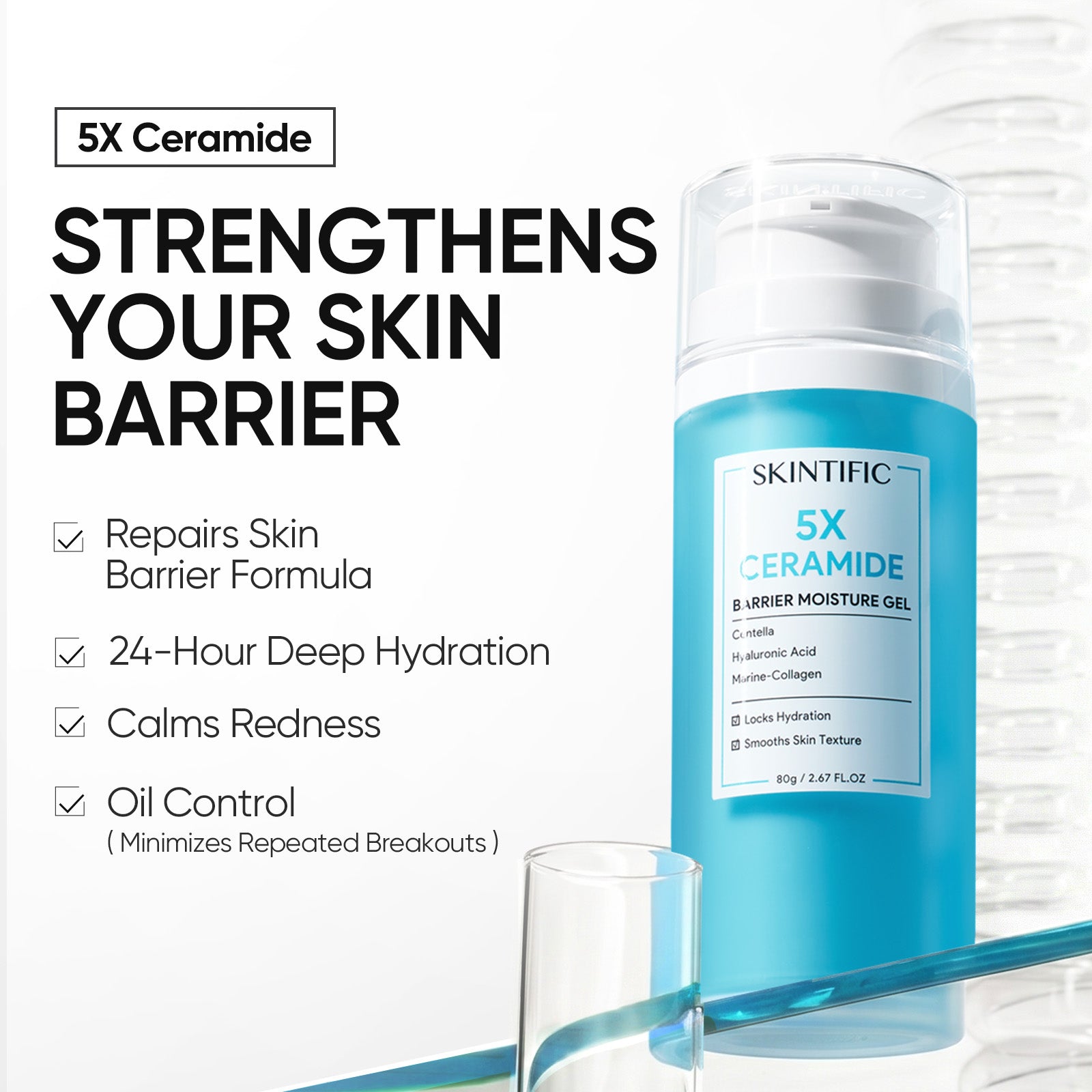Gel Hidratante Reparador de la Barrera con 5X Ceramidas – Calmante