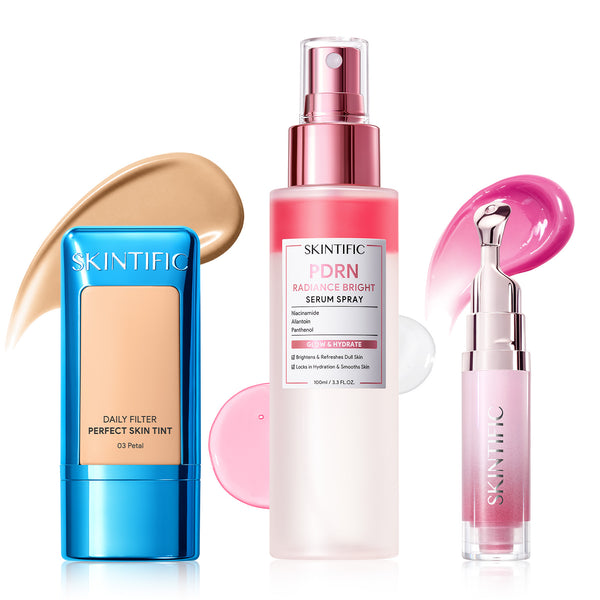 Daily Skin Tint & PDRN Serum Spray & Peptide Lip Serum Fresh Glow Set