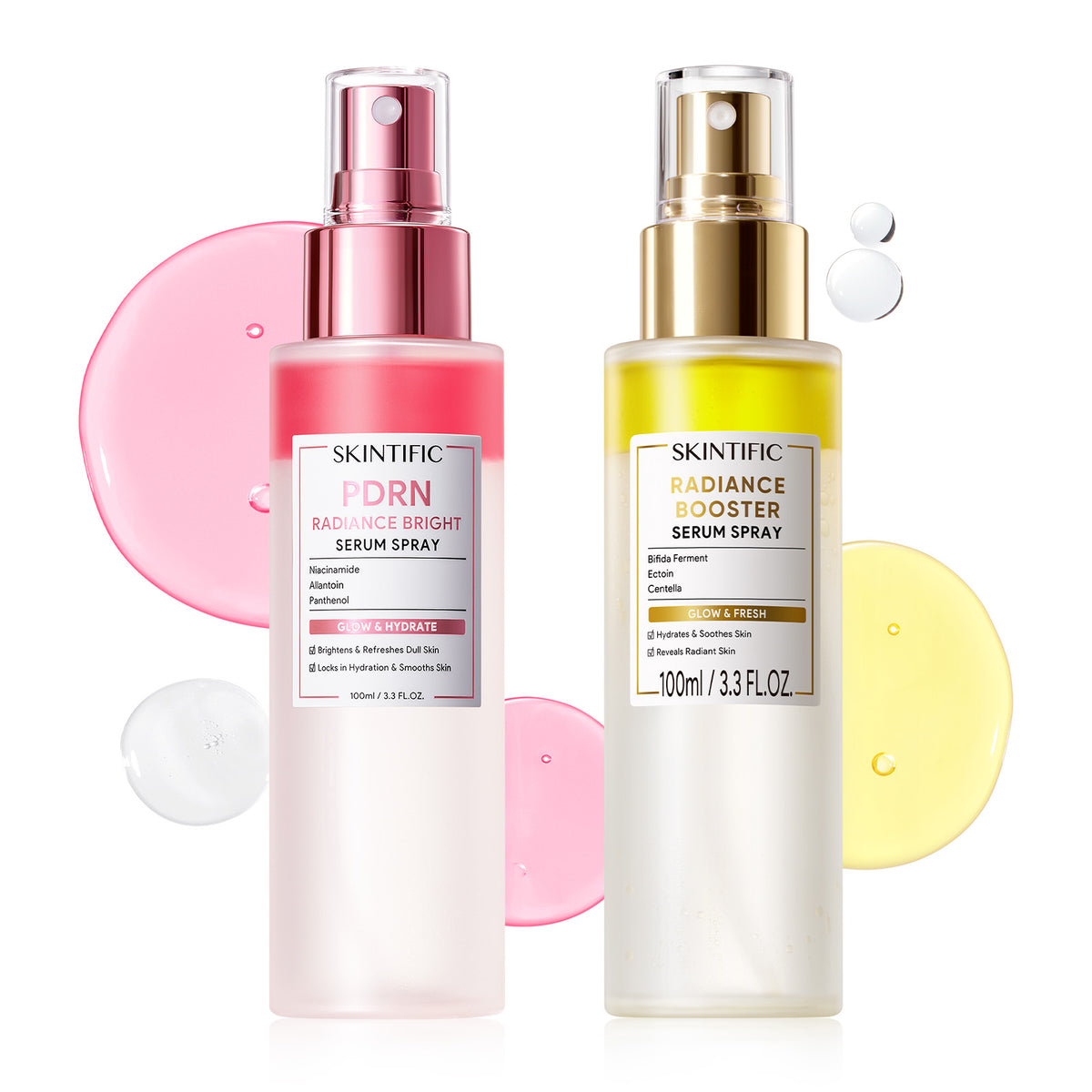 Set de brumas en spray con sérum iluminador e hidratante de PDRN