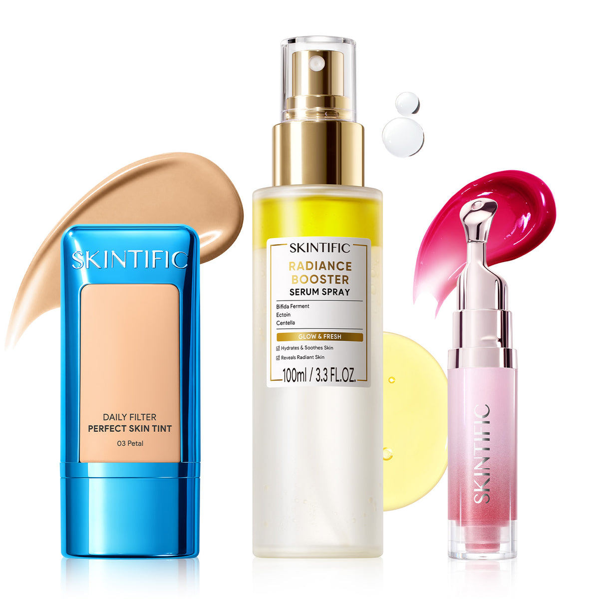 Skin Tint, Glow Serum Spray & Lip Serum Set
