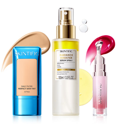 Skin Tint, Glow Serum Spray & Lip Serum Set