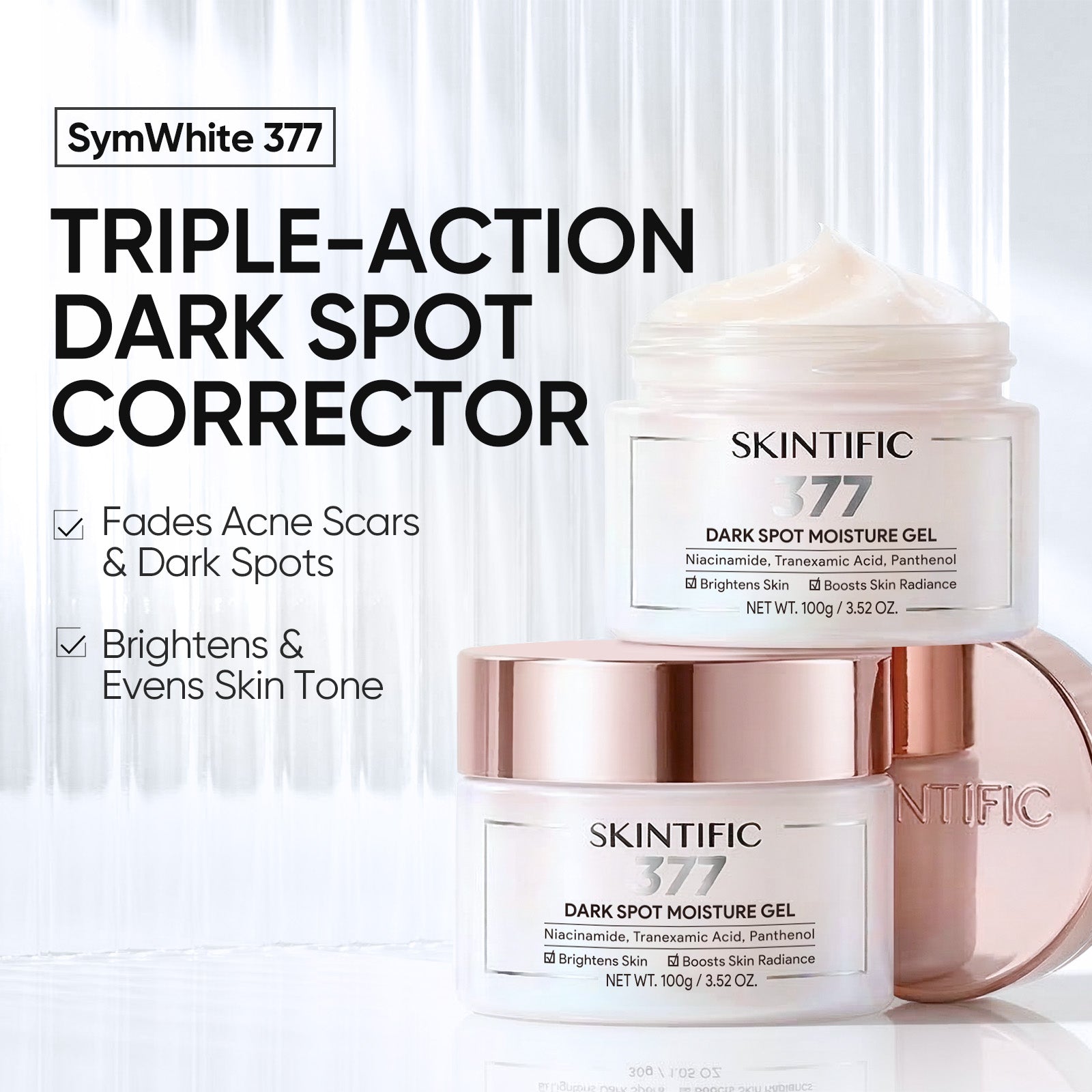 YTB フェイスジェル Whitening Face Gel 500g 377 Dark Spot Moisture Gel Fade Dark Spots & Brighten Skin Glutathione