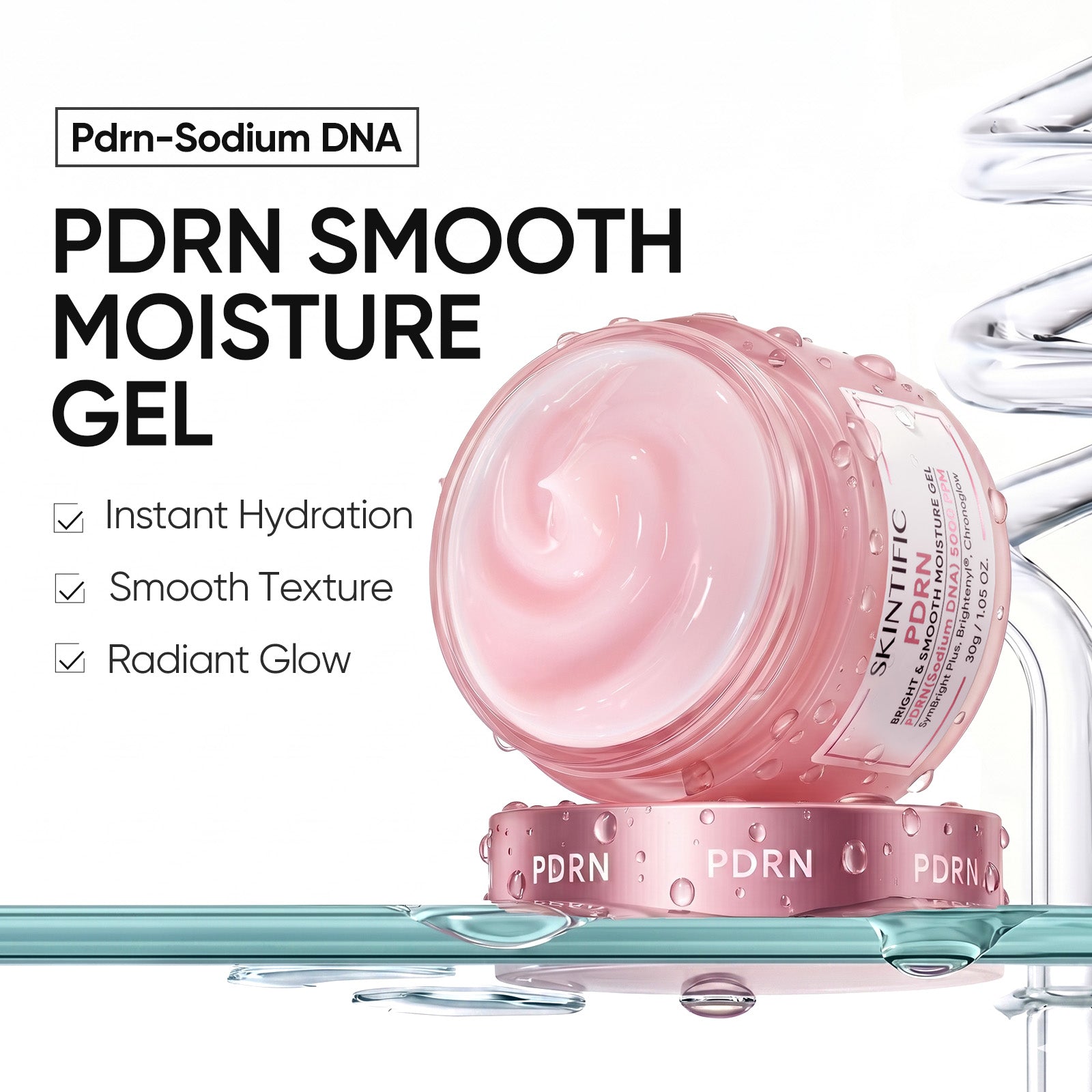 PDRN Bright & Smooth Moisture Gel Cream Moisturizer