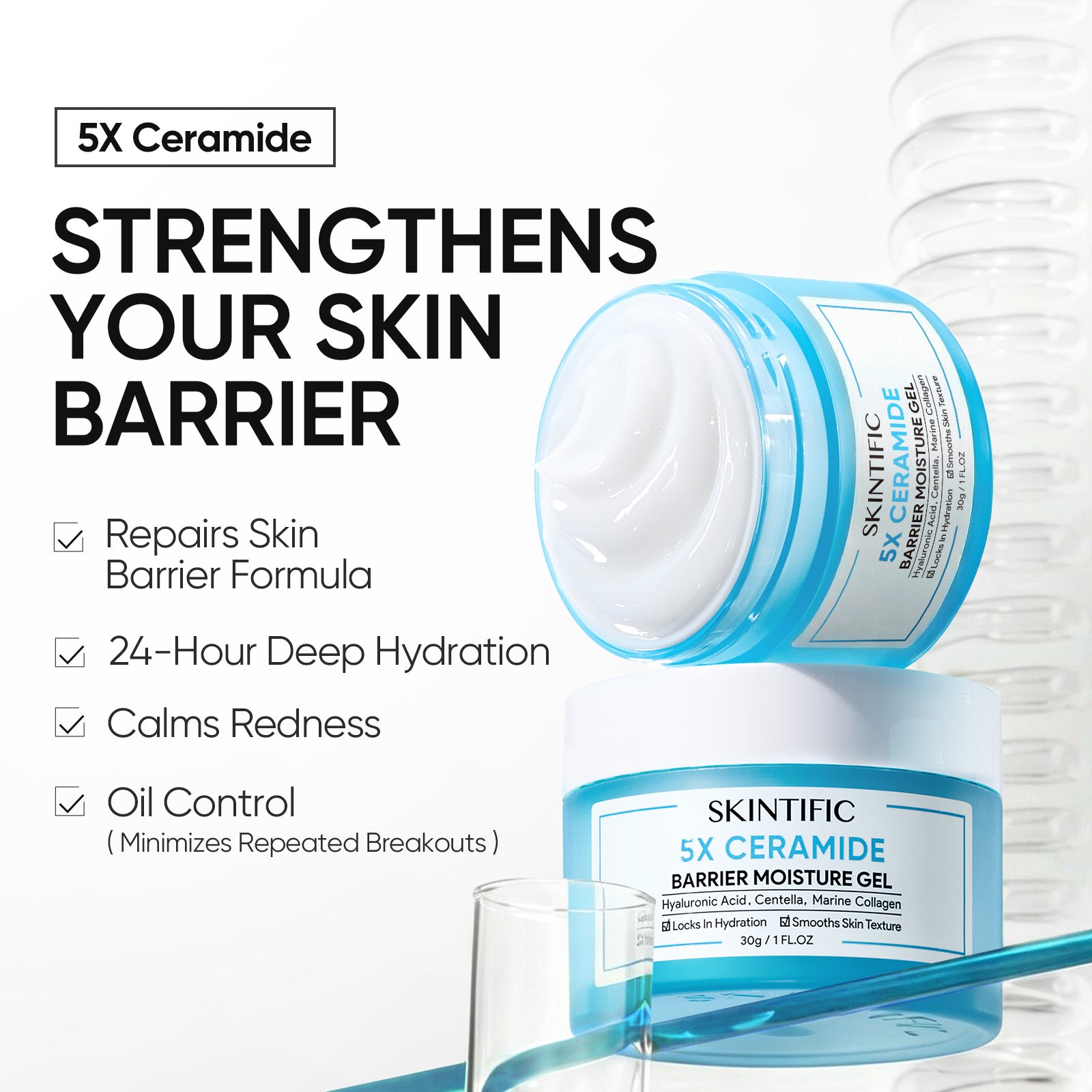 Gel Hidratante Reparador de la Barrera con 5X Ceramidas – Calmante