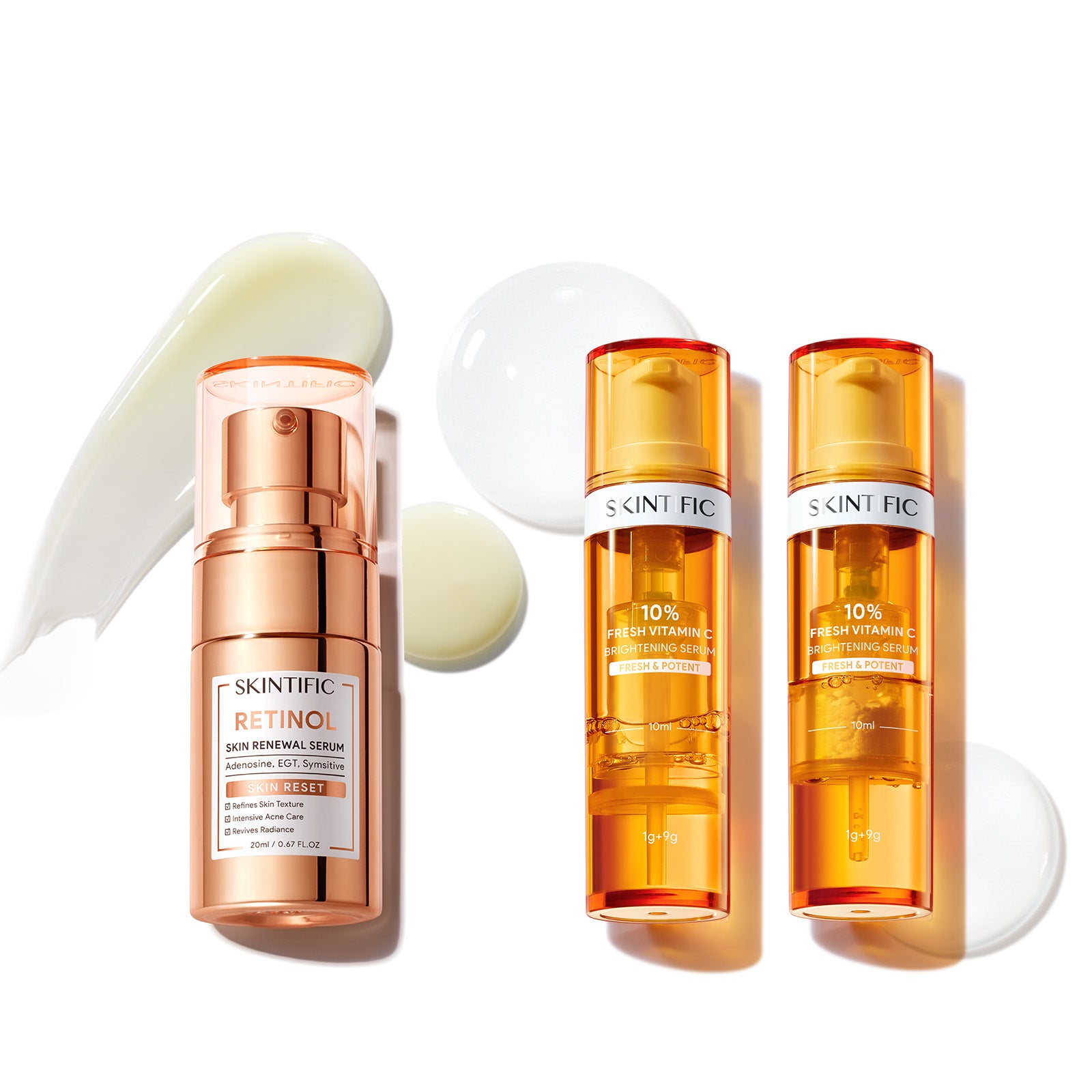 AM-PM Brightening & Renewal Serum Set for Dark Spots & Texture