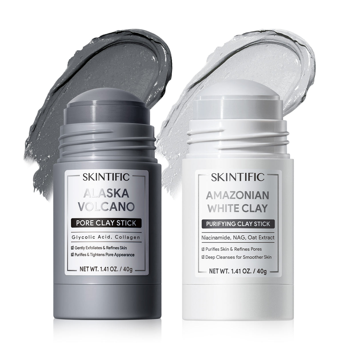 Dual Clay Blackhead Clearing & Smooth Skin Set 2pcs