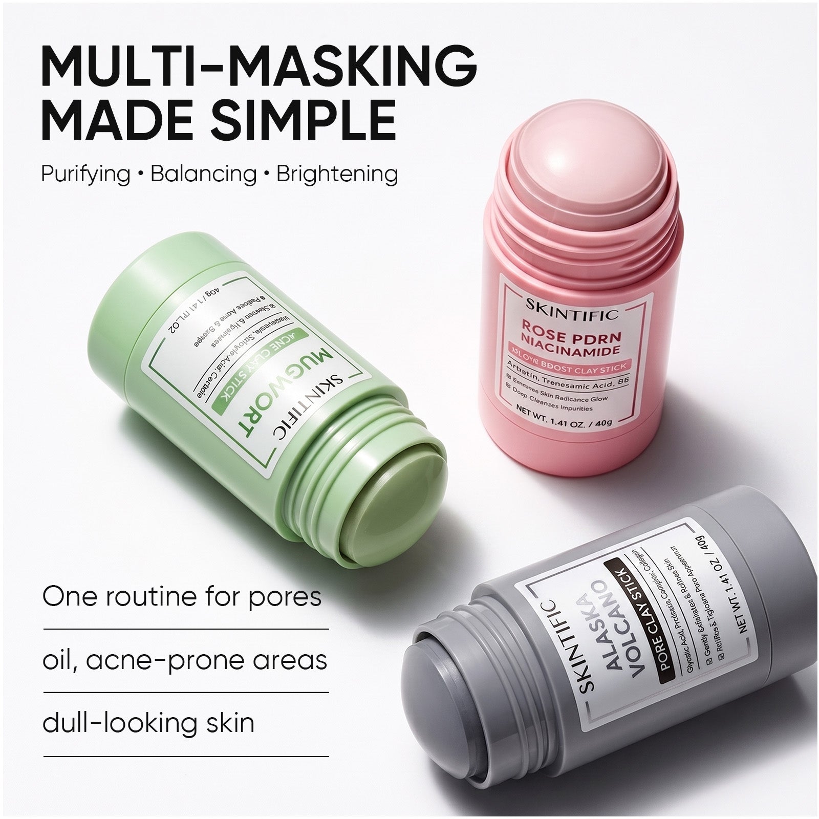 Pore Perfect Clay Stick Mask Set 3pcs