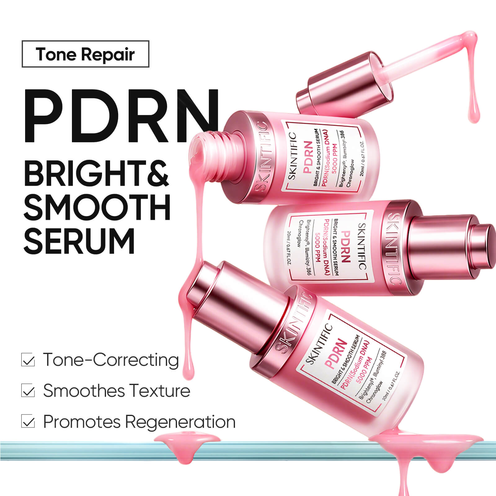 PDRN Brightening Tone & Texture Glass Skin Routine Set