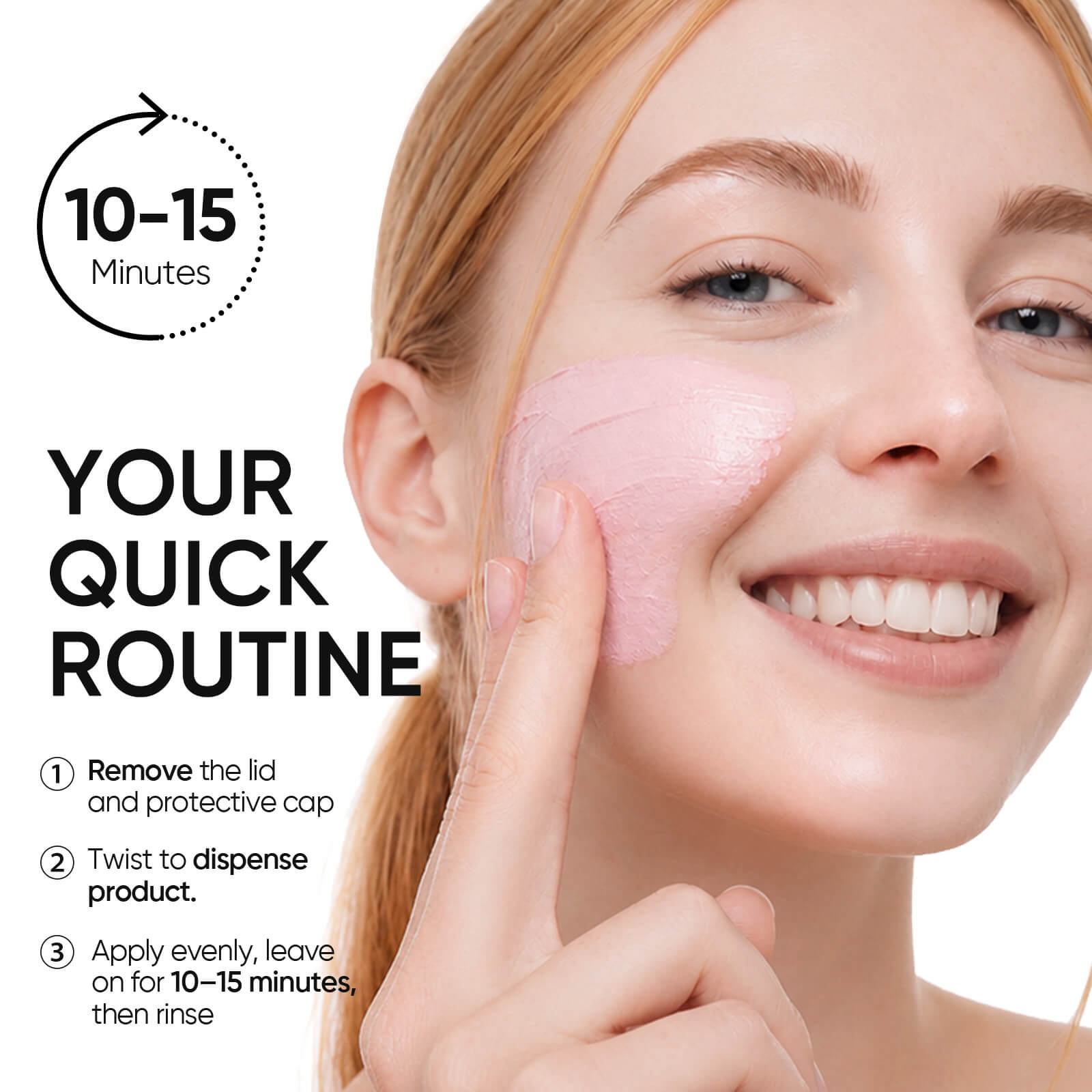 Niacinamide brightening clay mask with rose PDRN and clay complex