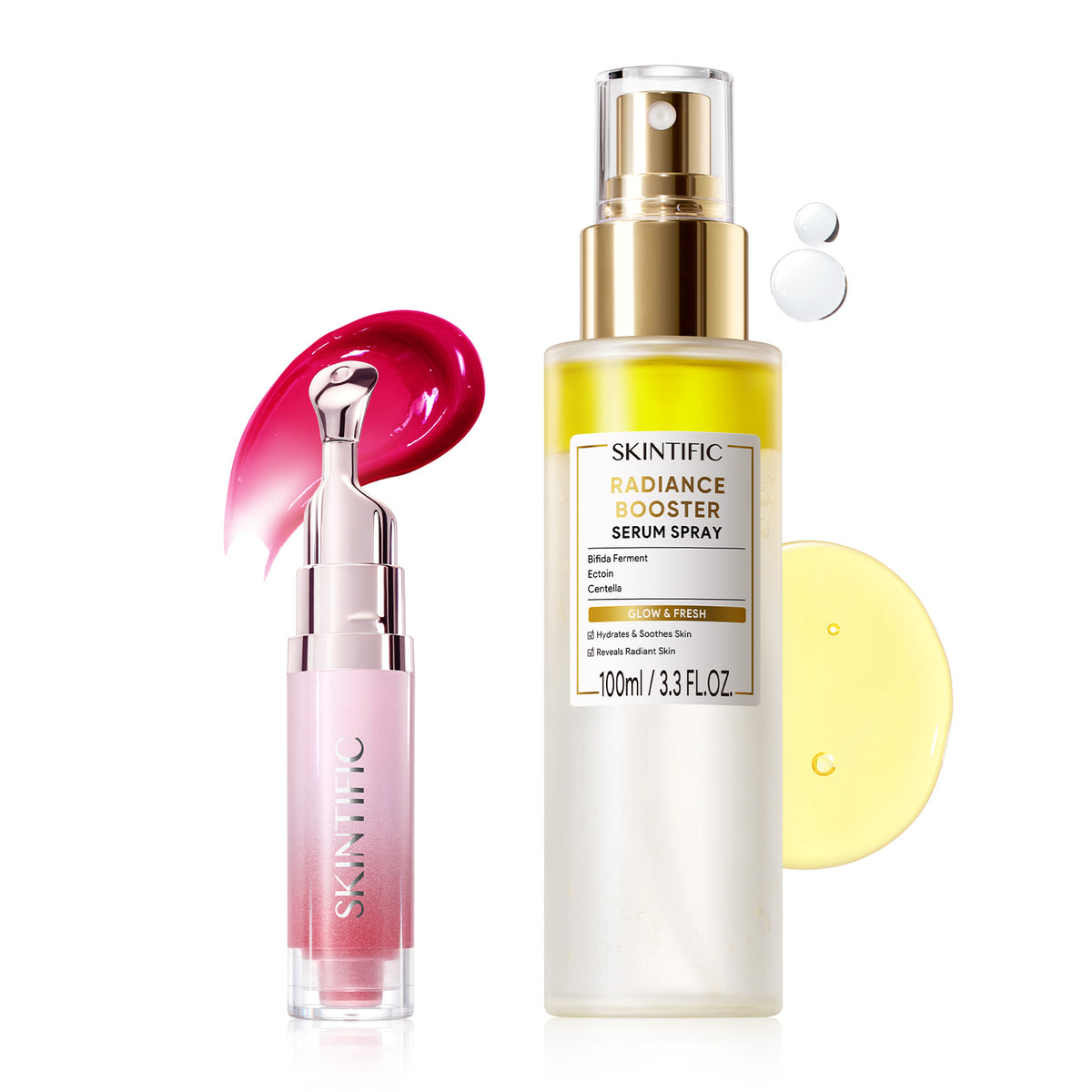 Radiance Booster Spray & Peptide Lip Serum Set 2pcs