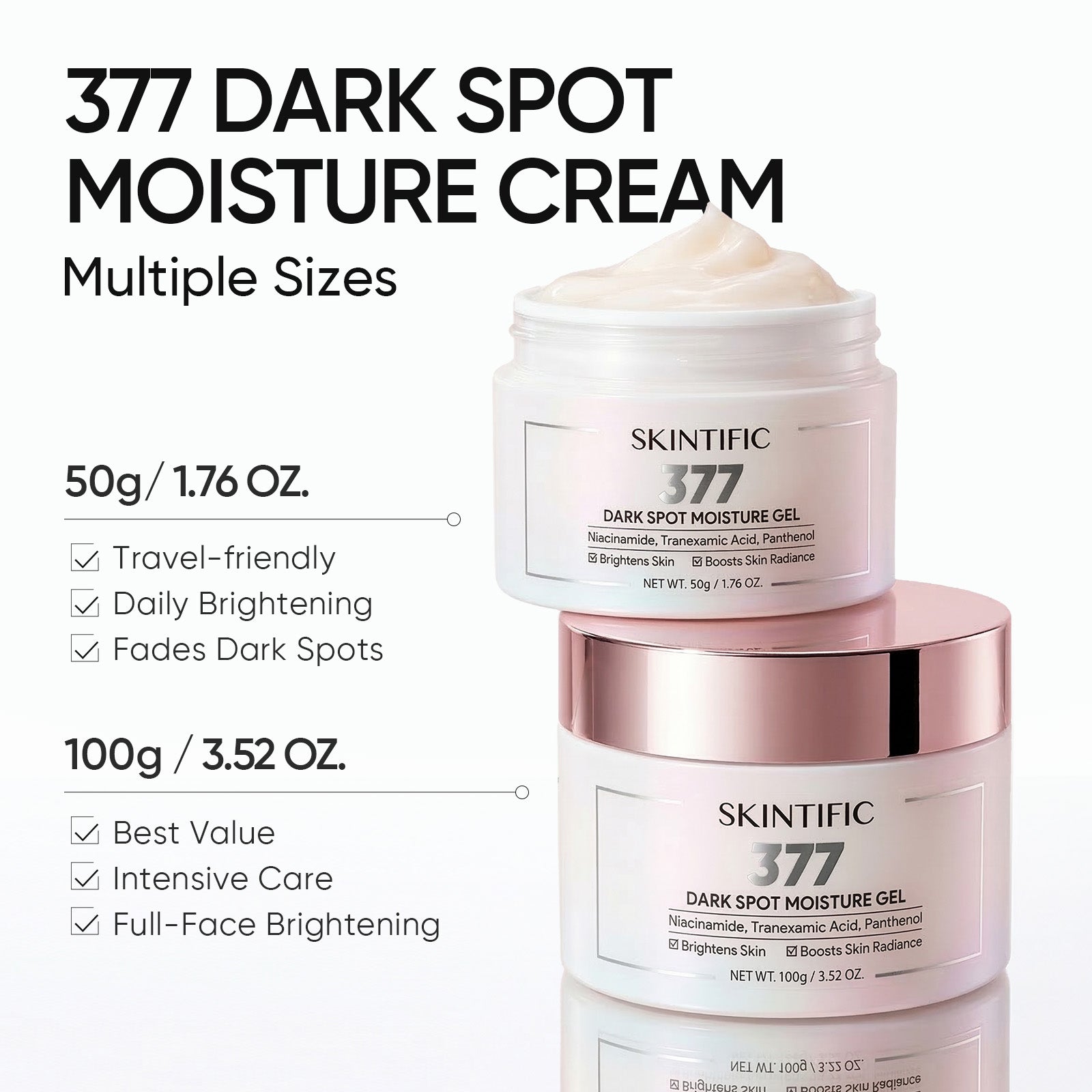 377 Dark Spot Moisture Gel Fade Dark Spots & Brighten Skin Glutathione