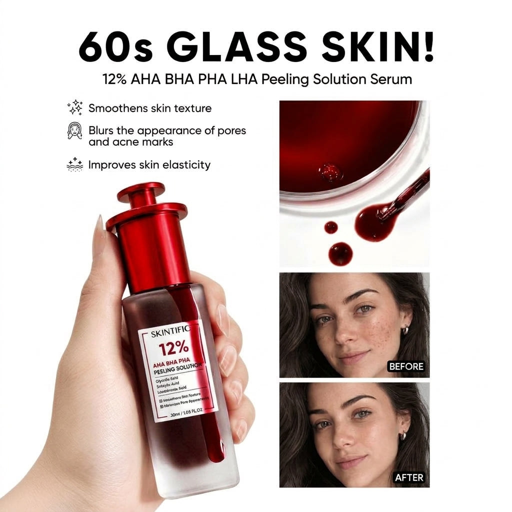 12% AHA BHA PHA LHA Peeling Solution Serum