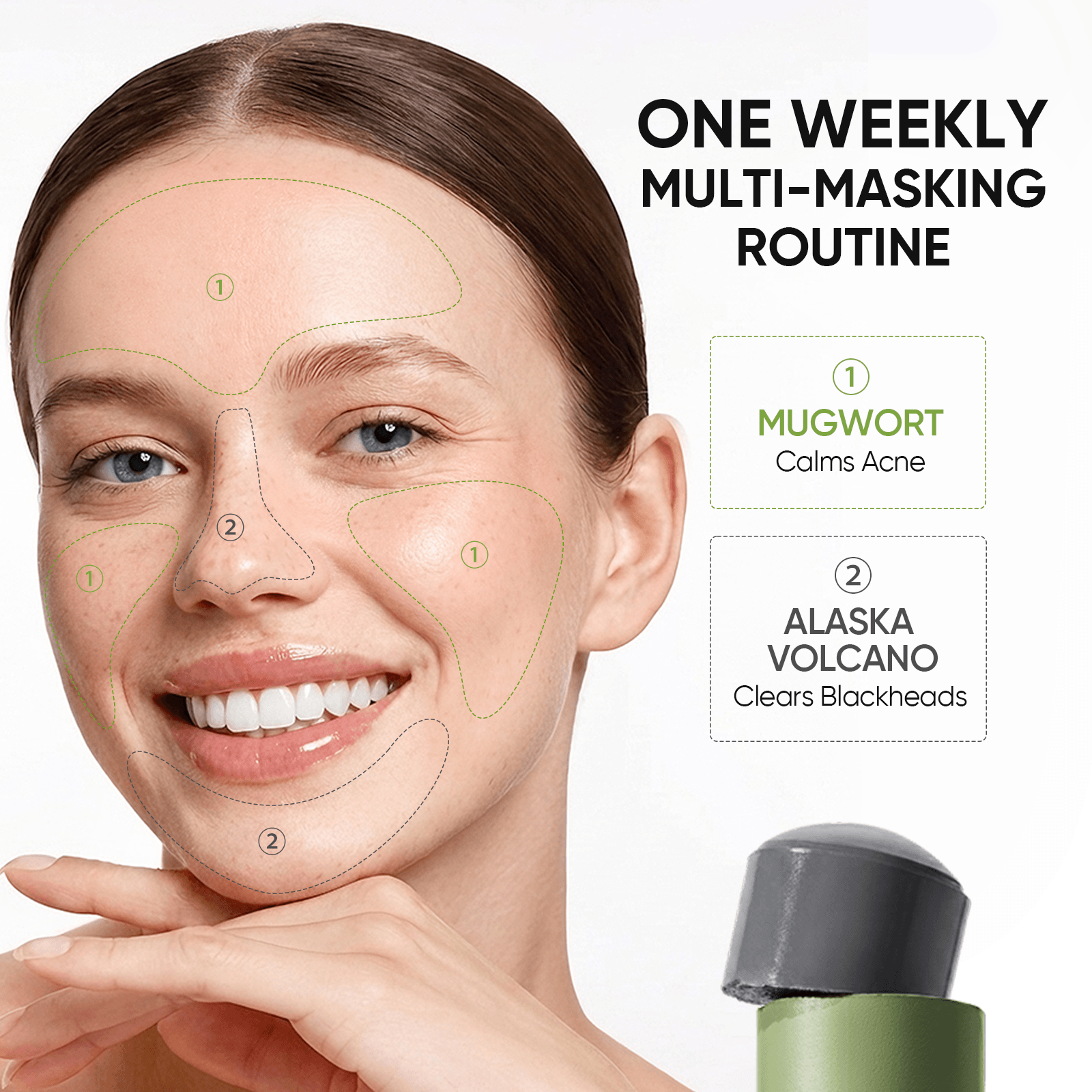 Blackhead Control & Acne Care Deep Cleansing Clay Stick Duo Set 2pcs