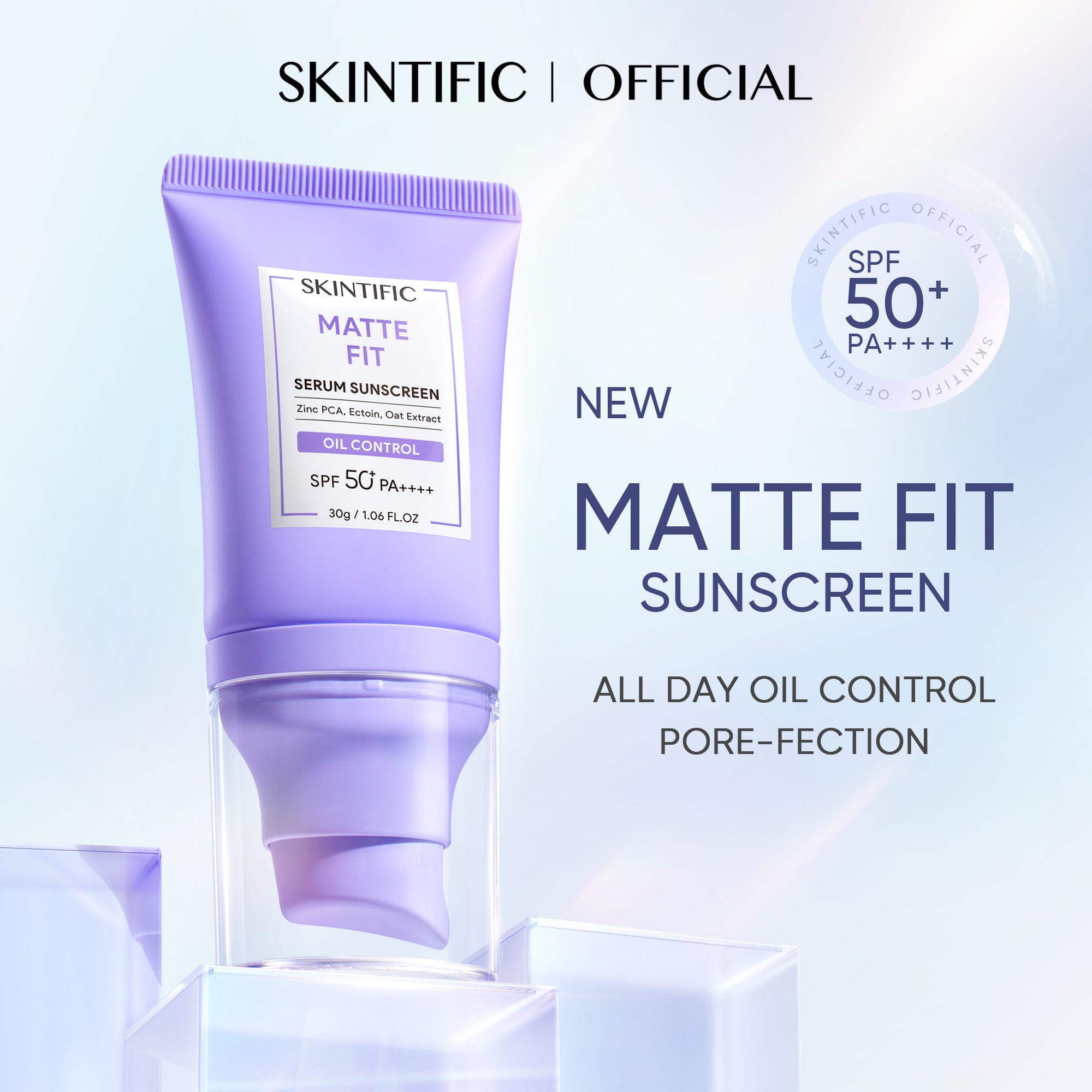 【New Launch】SKINTIFIC Matte Fit Serum Sunscreen30g | 50g