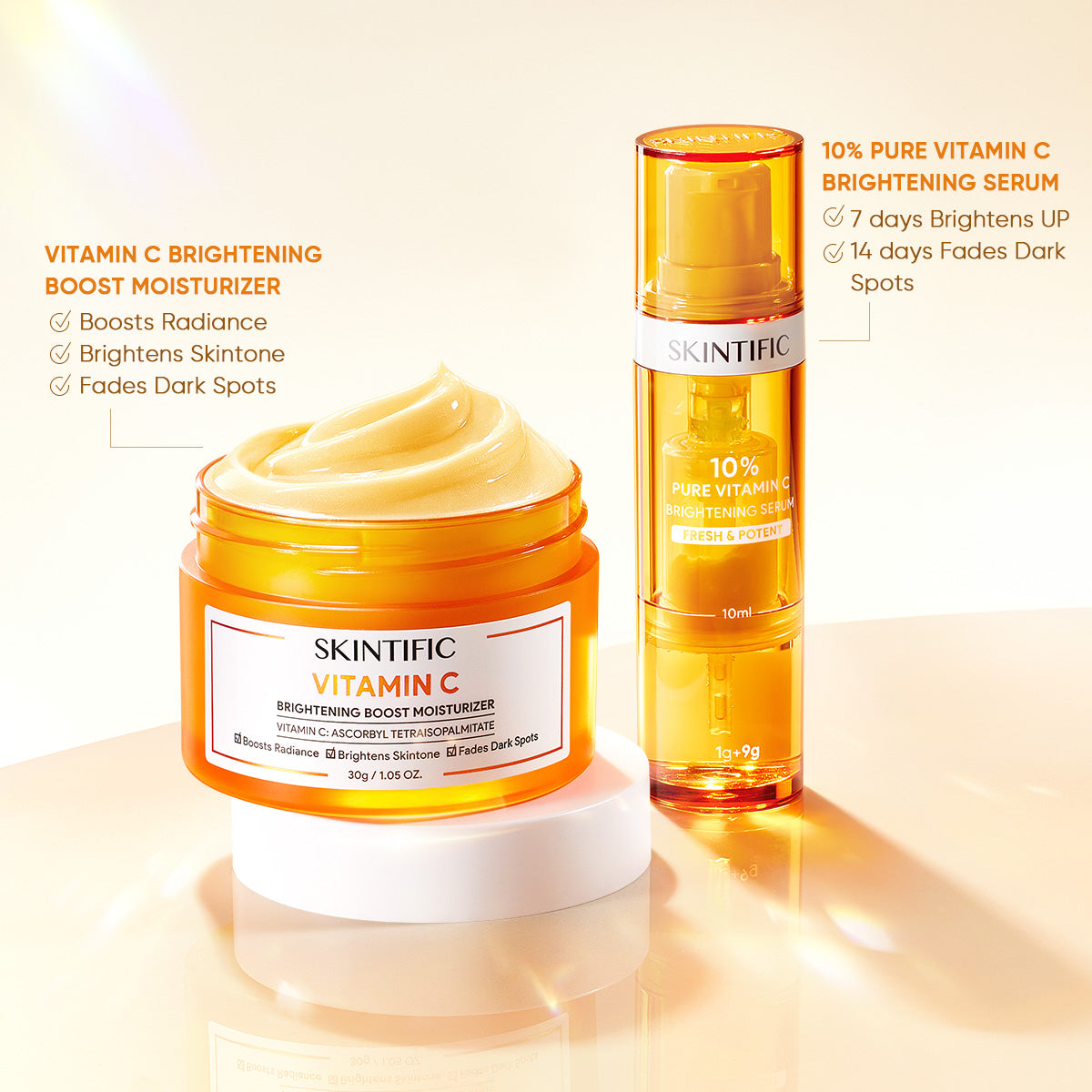 【残2】FWL Brightening Cream 35g Vitamin C Brightening Boost Moisturizer Daily Glow Gel-Cream with