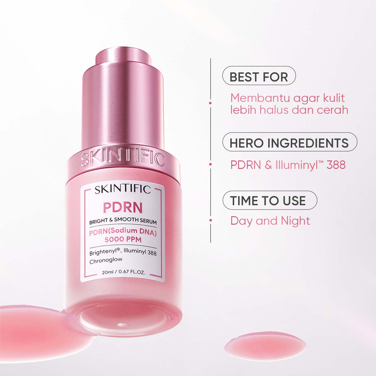 PDRN serum spray used before makeup and as a light refresh after makeup.