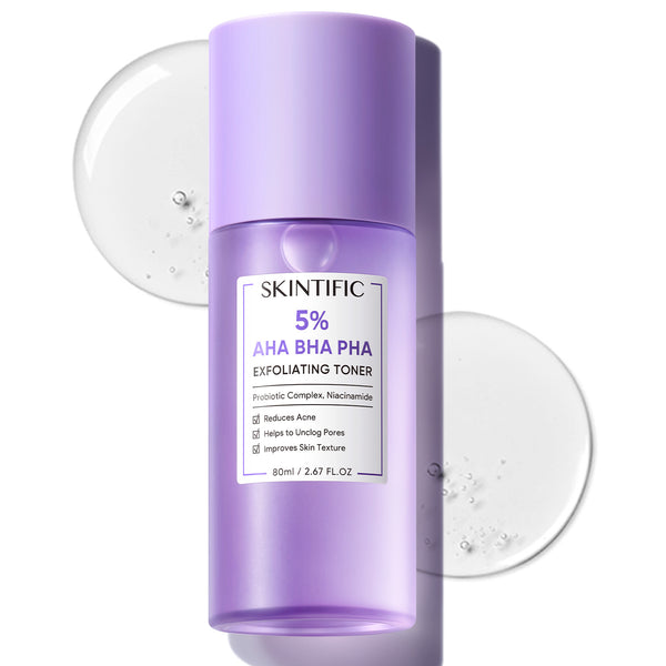 5% AHA BHA PHA Peeling-Toner für Akne & Strahlende Haut