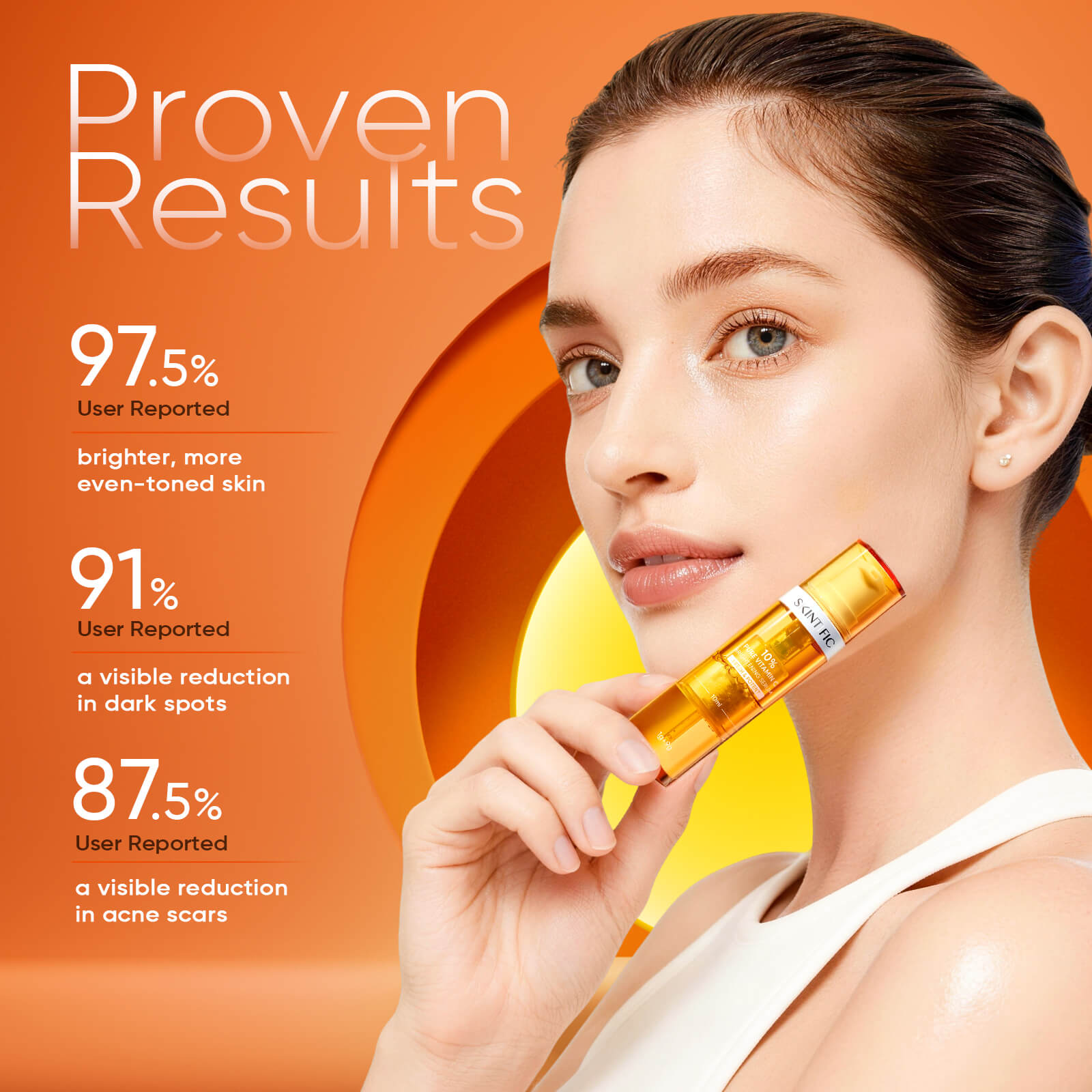 コスメ/ヘルスケア SKINTIFIC 10% VITAMIN C SERUM 20ml 10% Fresh Vitamin C Brightening Serum Dual Chamber Fresh Lock