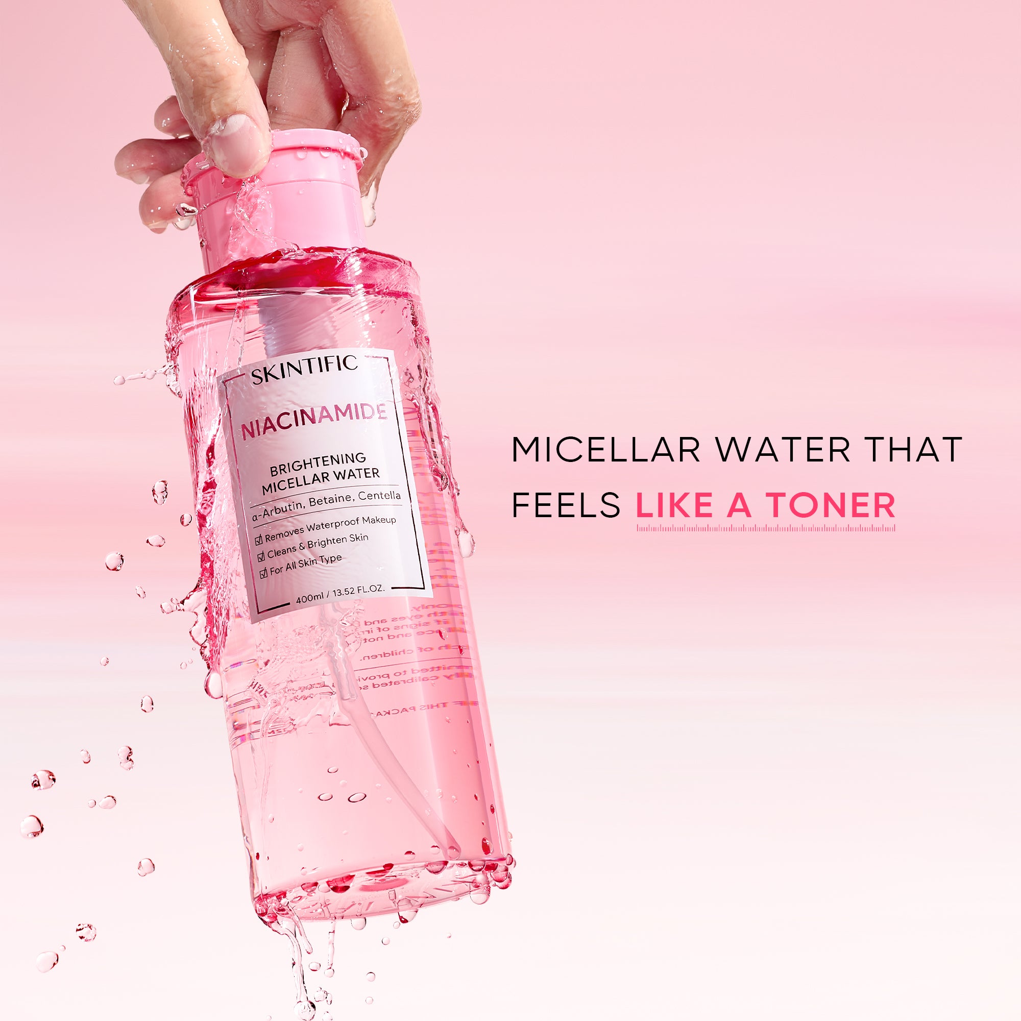 Niacinamide Micellar Water Brightening Makeup Remover