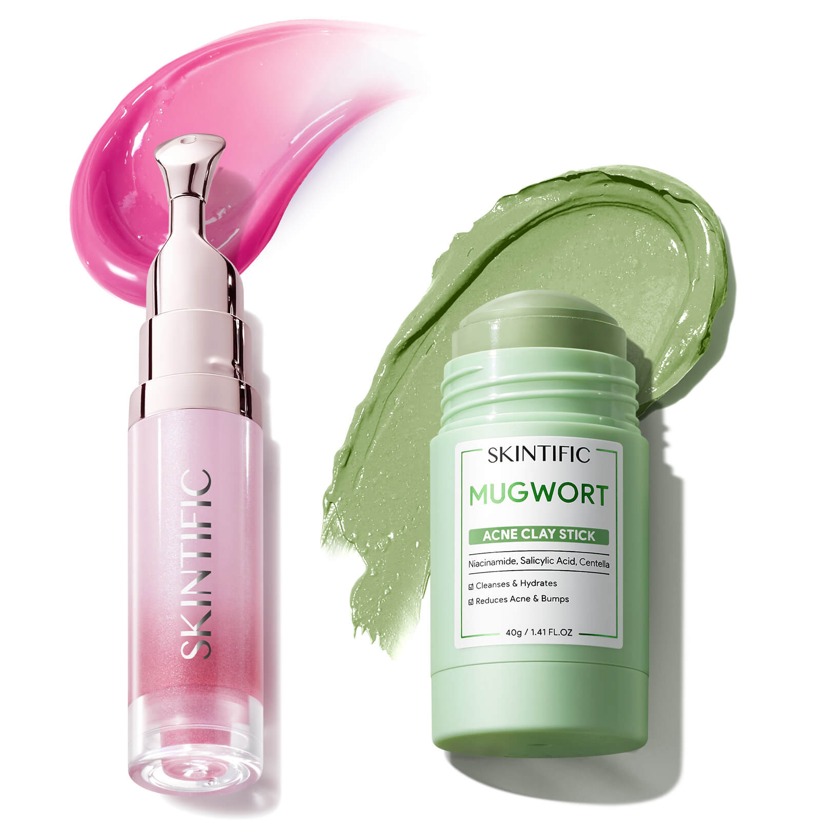 Mugwort Clay Mask & Peptide Lip Serum Set