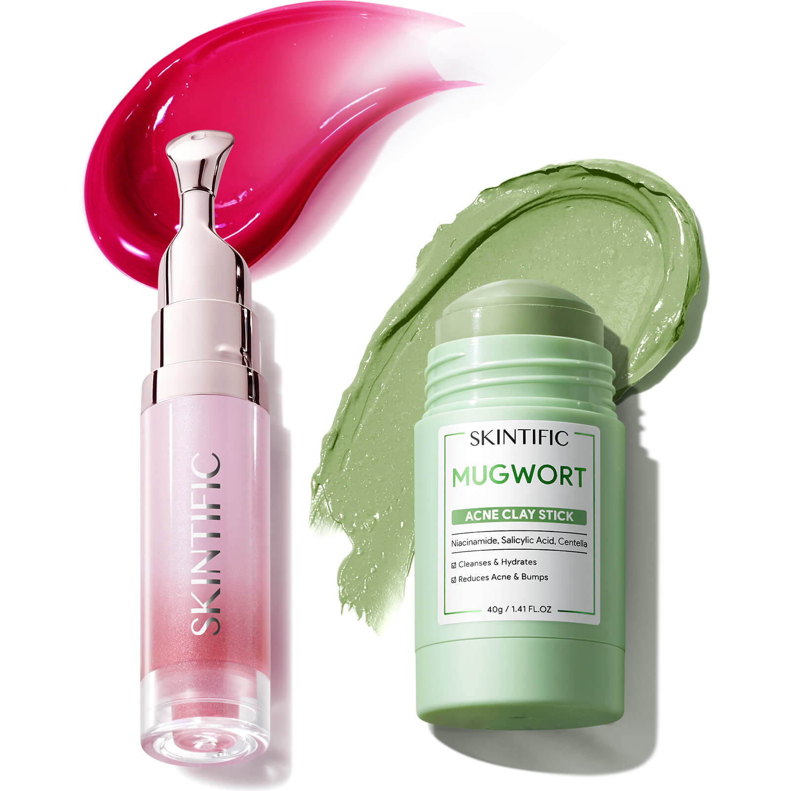 SKINTIFIC Mugwort Clay Mask & Peptide Lip Serum Set