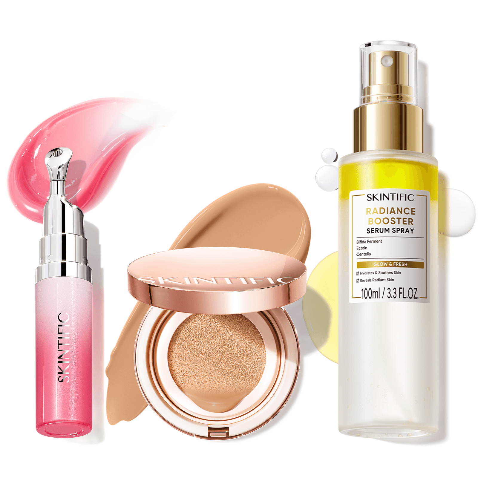 12 Stunden langanhaltendes Cover Cushion + Booster Serum Spray + Lippenserum