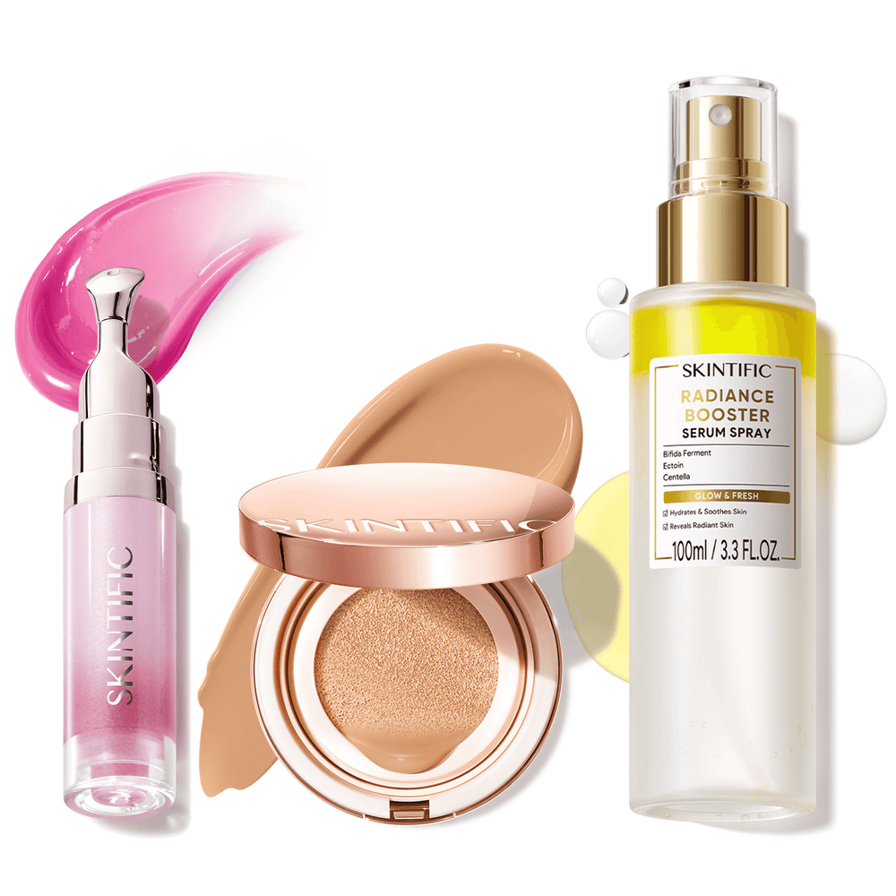 12 Stunden langanhaltendes Cover Cushion + Booster Serum Spray + Lippenserum
