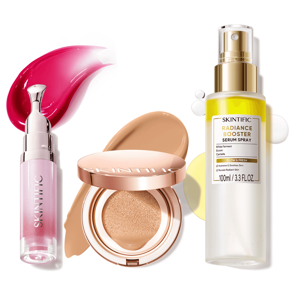 12 Stunden langanhaltendes Cover Cushion + Booster Serum Spray + Lippenserum