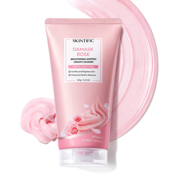 Damask Rose Aufhellende aufgeschlagene Creme-Reinigung