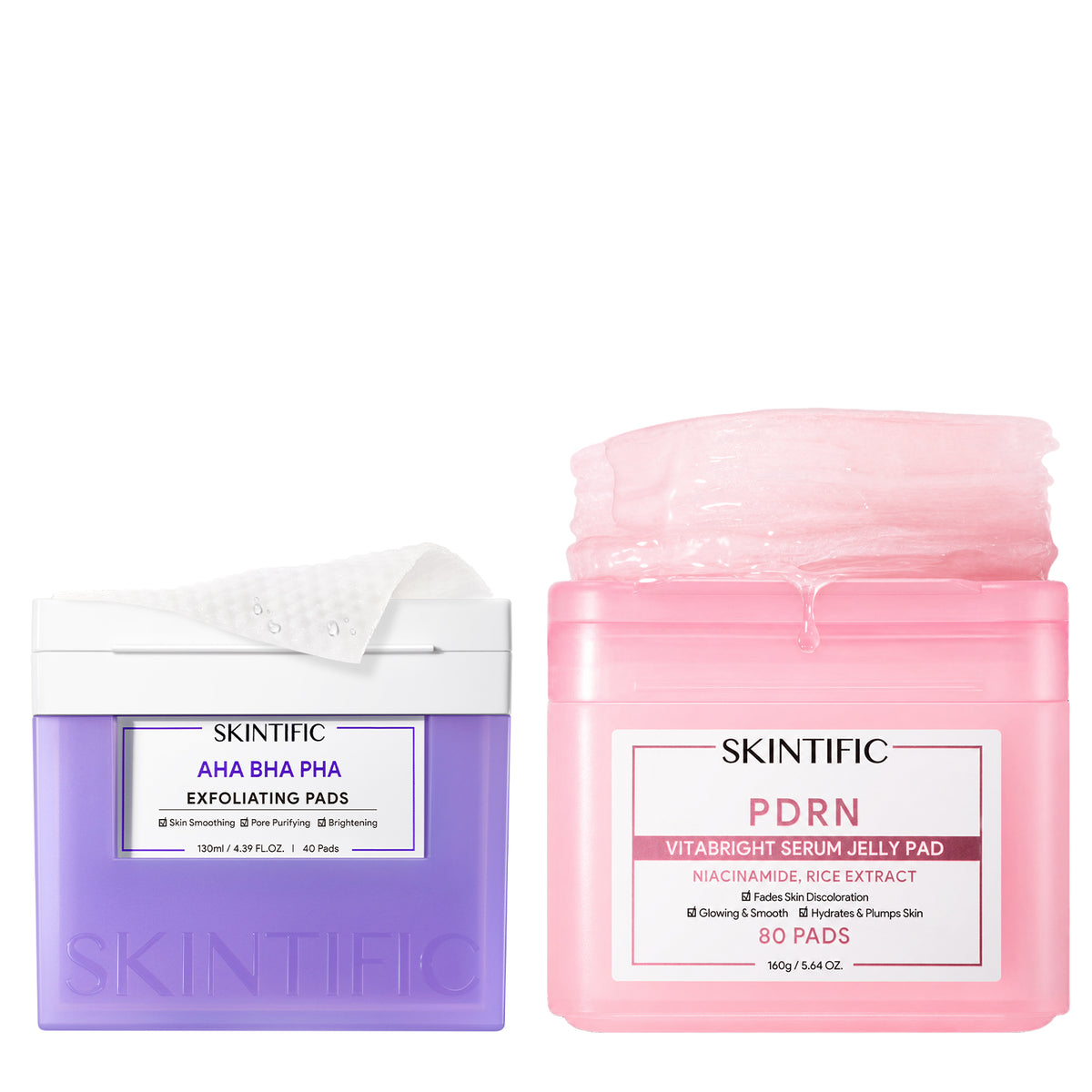 PDRN Brightening & Exfoliating Toner Pads Set