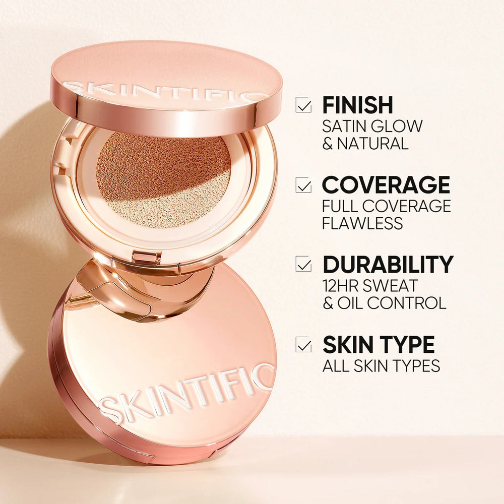 12 Stunden langanhaltendes Cover Cushion + Booster Serum Spray + Lippenserum