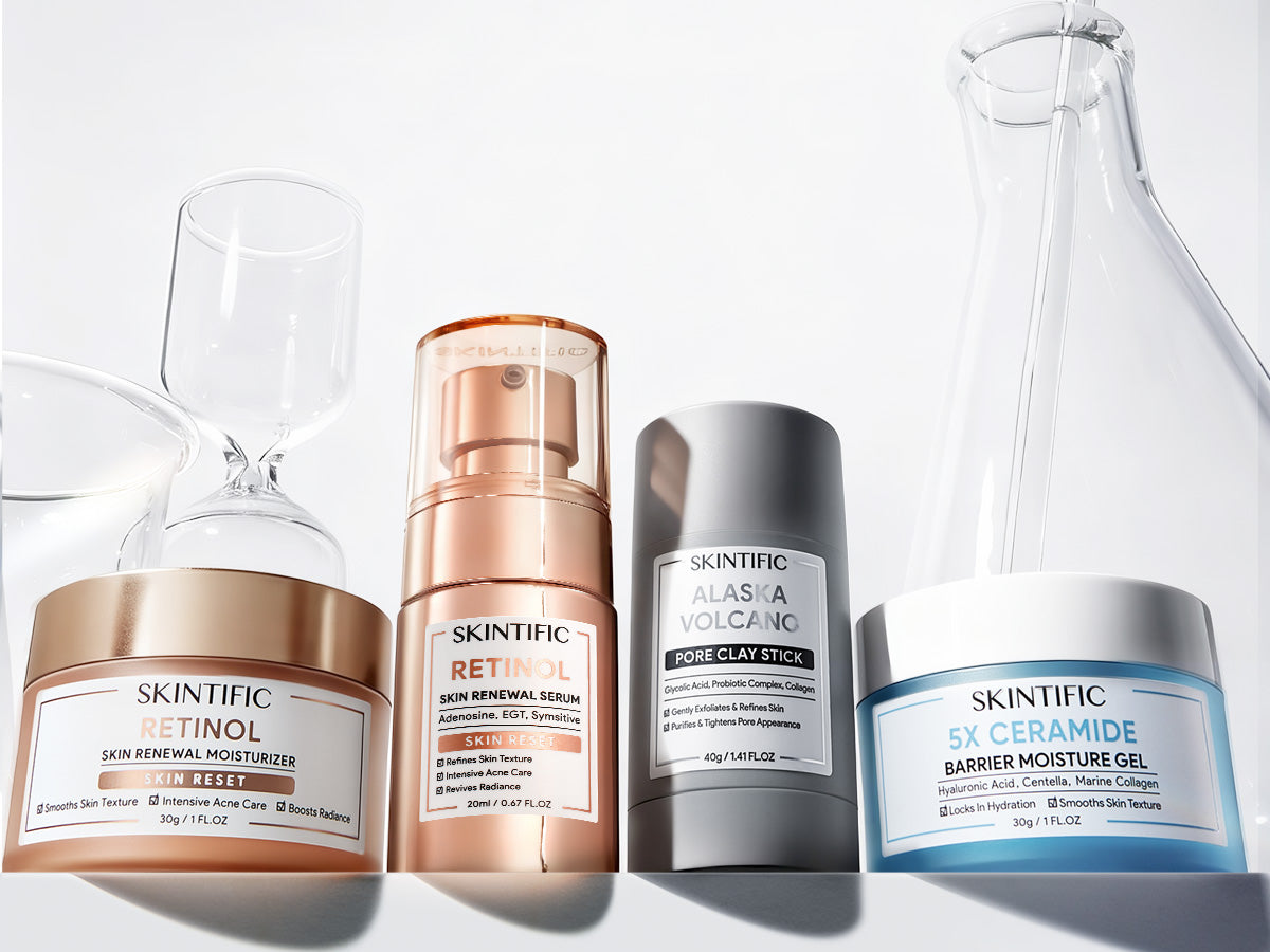 Active skincare products temporarily paused while skin feels irritated
