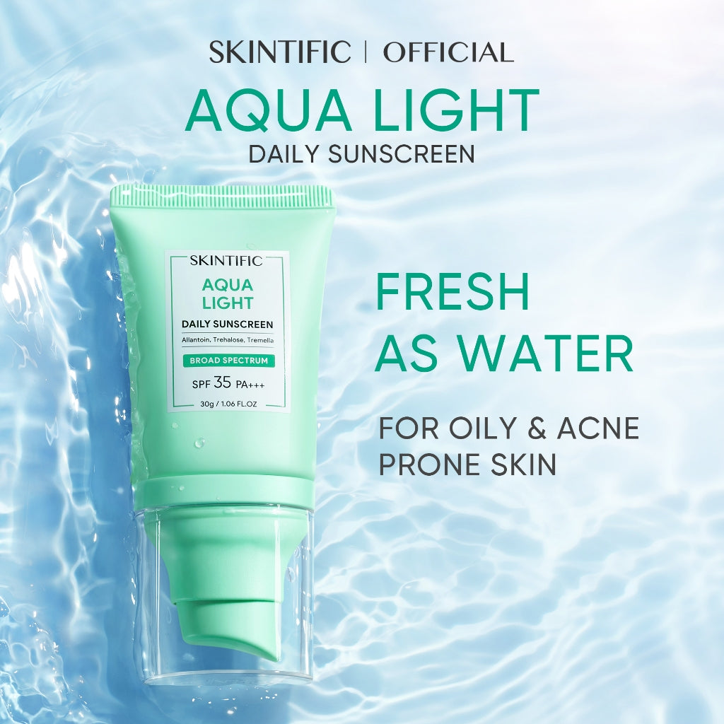 [NEW LAUNCH] SKINTIFIC Aqua Light Daily Sunscreen SPF 35 PA+++ 30G